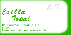 csilla topal business card
